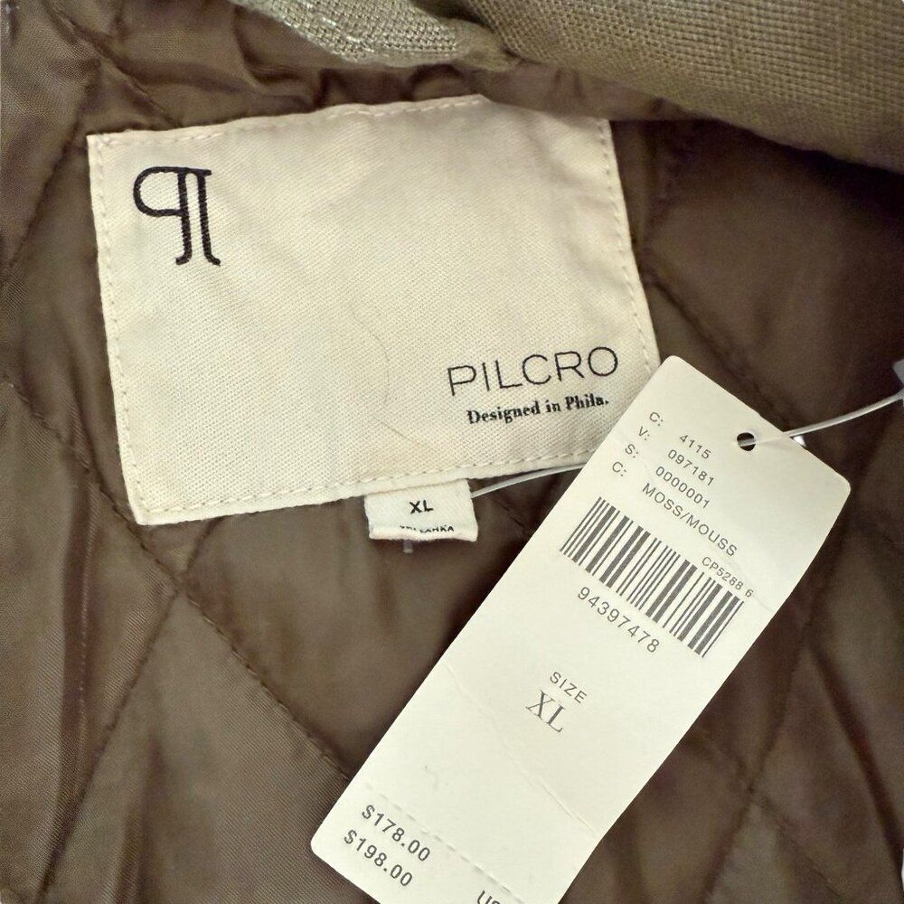 Anthropologie Pilcro Oversized Bomber Jacket Womens XL Moss Green Boho Lined NWT - Picture 11 of 14